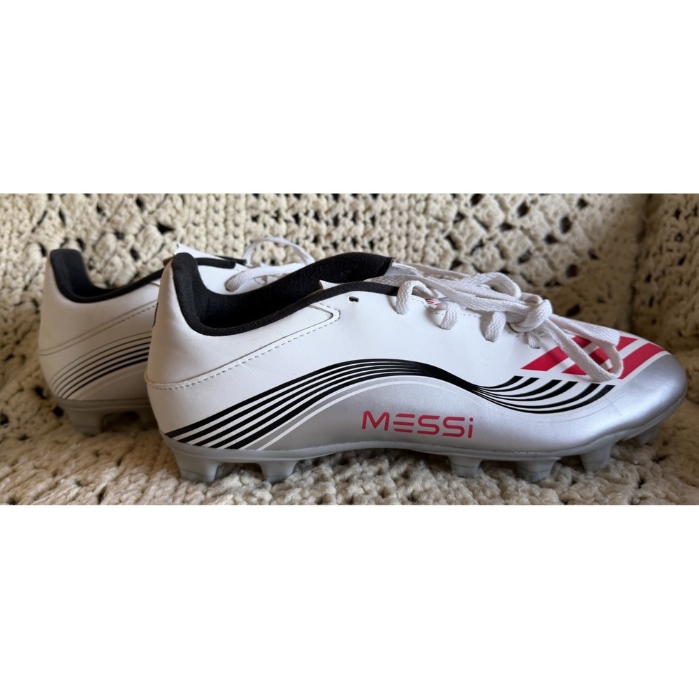 Adidas F50 Messi Club FG/MG Soccer Cleats JP7443 White/Red Mens Sz 8